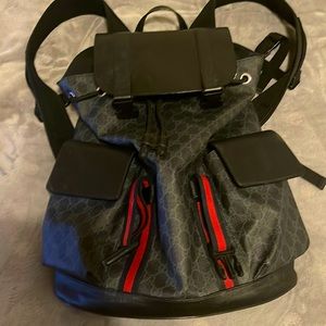 Gucci leather supreme backpack